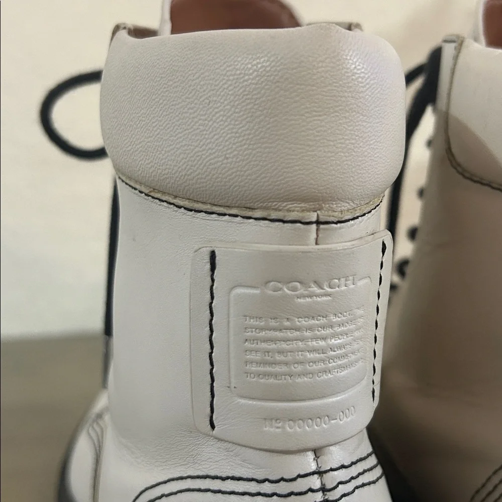 Coach Restored Lorimer Bootie Size 9.5 in Chalk White - Picture 6 of 14